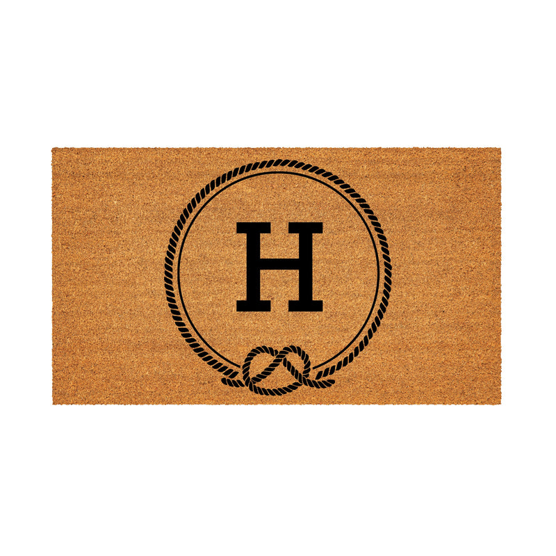 Coastal Coir Mat Nautical Monogram 28x16"