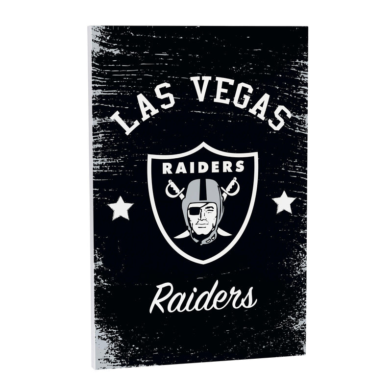 Las Vegas Raiders Wood Wall Sign, 16x24