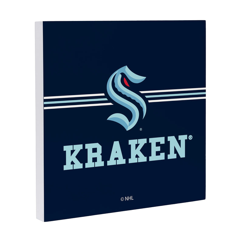 Seattle Kraken Wood Wall Sign, 12x12