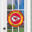 Kansas City Chiefs Round Door Decor with Hanging Rope, 18x18