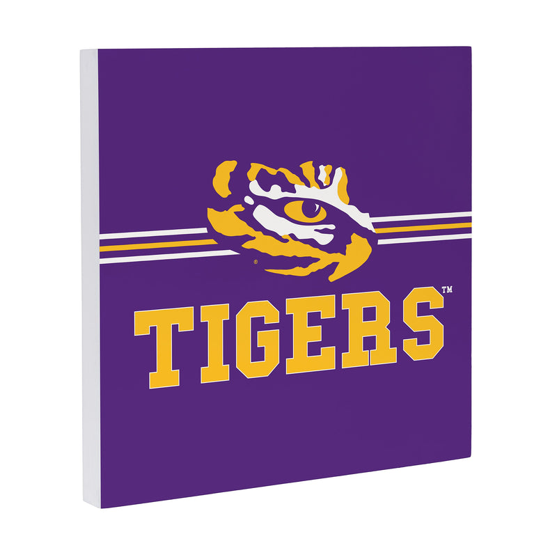 Louisiana State University Wood Wall Sign, 12x12