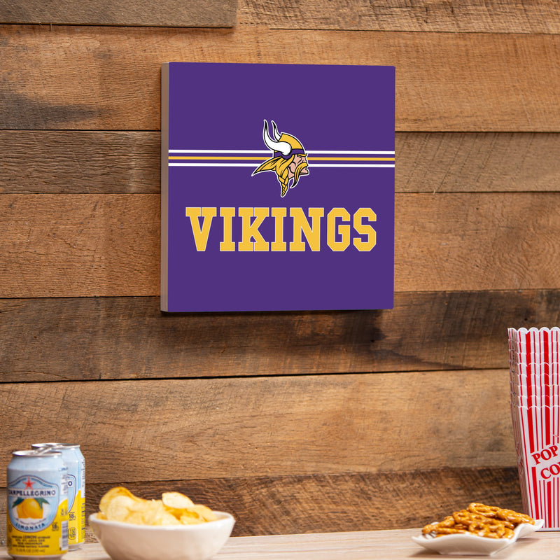 Minnesota Vikings Wood Wall Sign, 12x12