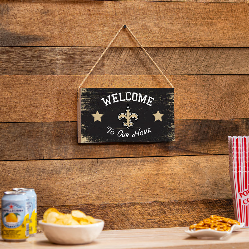 New Orleans Saints Wood Wall Sign, 6x11