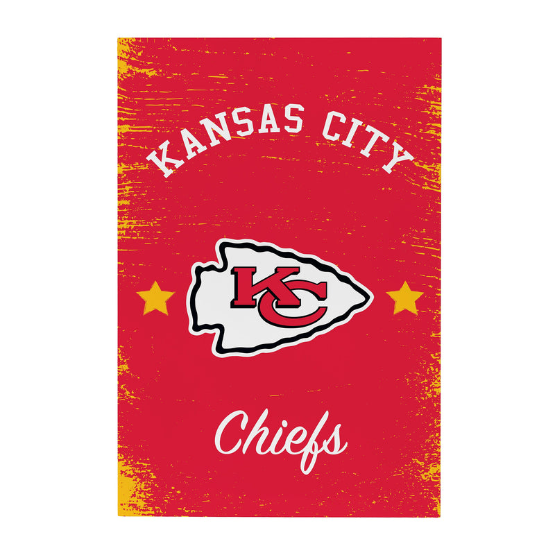 Kansas City Chiefs Wood Wall Sign, 16x24