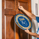 Kansas City Royals Round Door Decor with Hanging Rope, 18x18