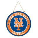 New York Mets Round Door D√©cor with Hanging Rope, 18x18