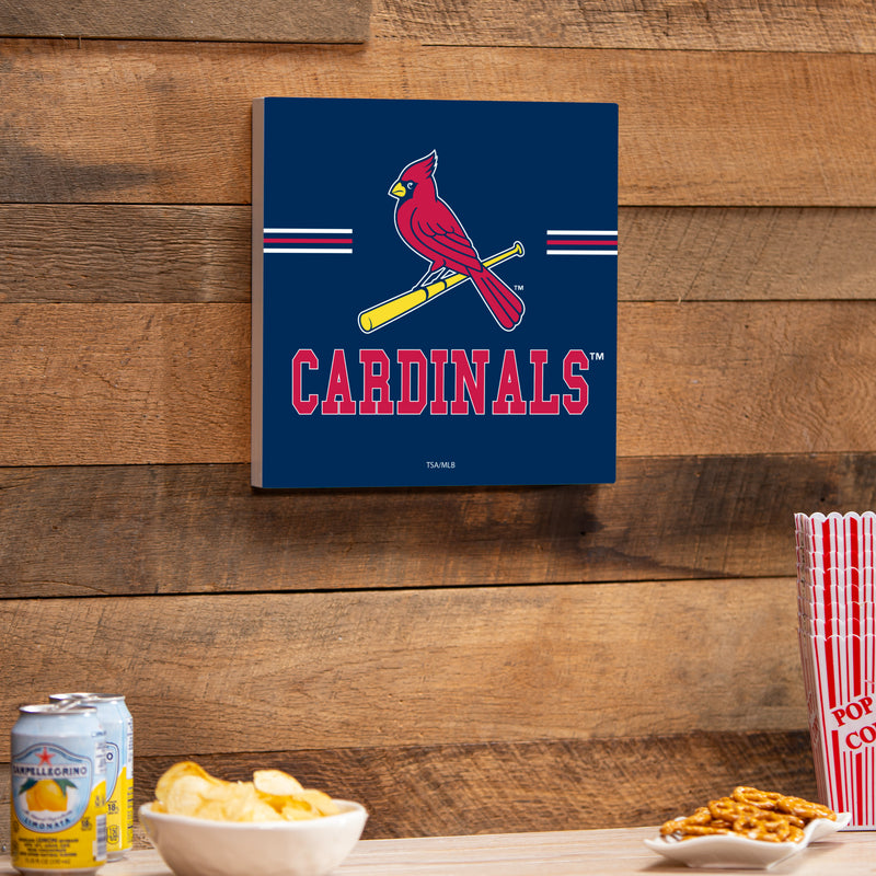St Louis Cardinals Wood Wall Sign, 12x12