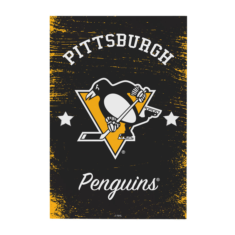 Pittsburgh Penguins Wood Wall Sign, 16x24