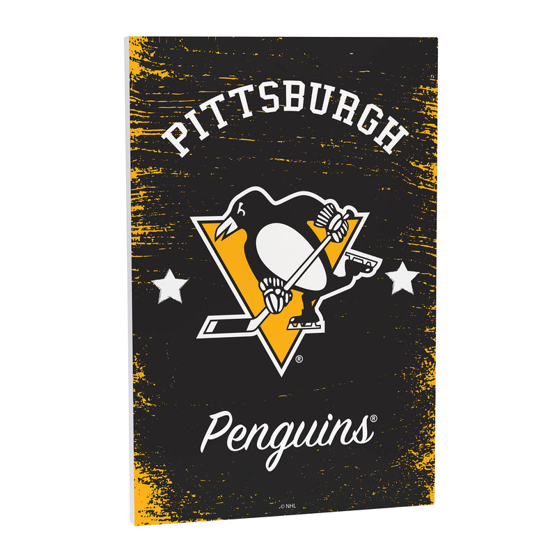 Pittsburgh Penguins Wood Wall Sign, 16x24