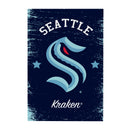 Seattle Kraken Wood Wall Sign, 16x24