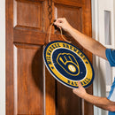 Milwaukee Brewers Round Door Decor with Hanging Rope, 18x18