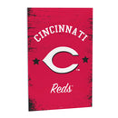 Cincinnati Reds Wood Wall Sign, 16x24