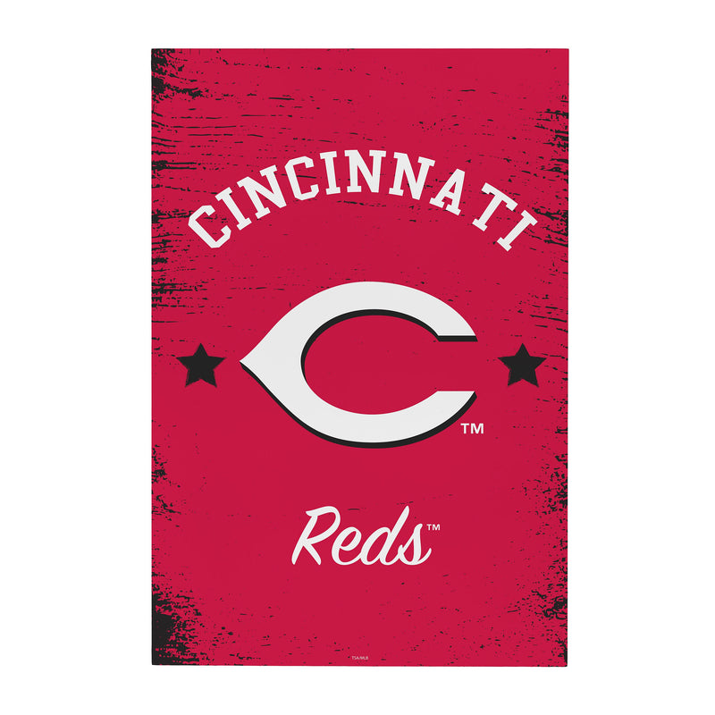Cincinnati Reds Wood Wall Sign, 16x24