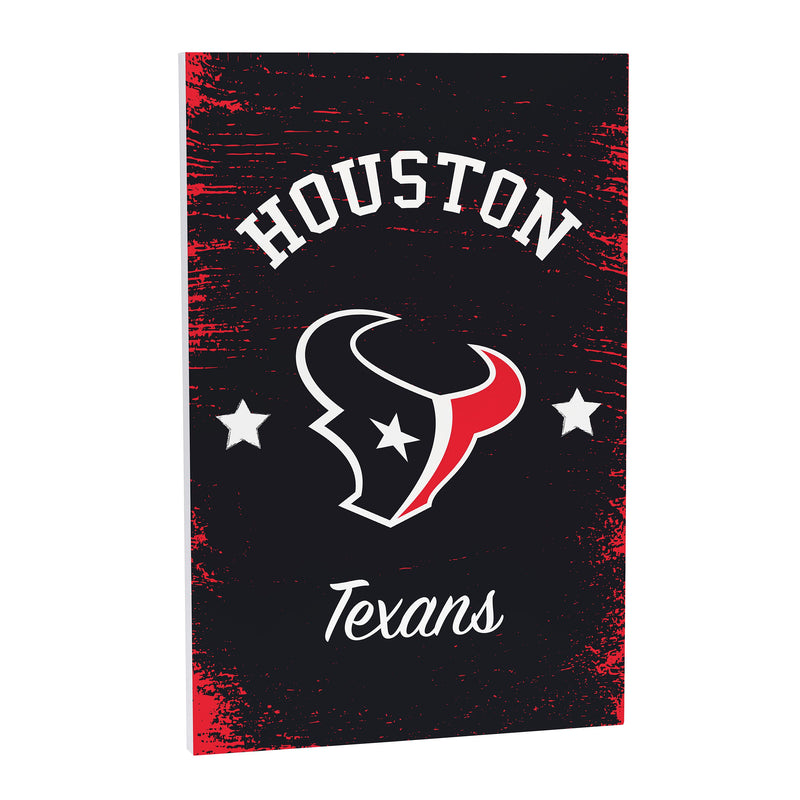 Houston Texans Wood Wall Sign, 16x24