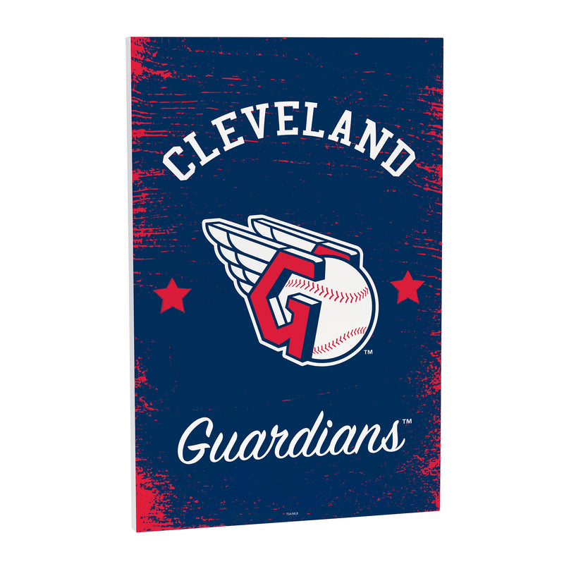 Cleveland Guardians Wood Wall Sign, 16x24