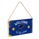 St Louis Blues Wood Wall Sign, 6x11