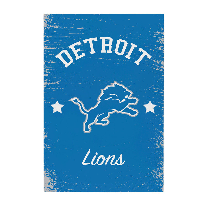 Detroit Lions Wood Wall Sign, 16x24