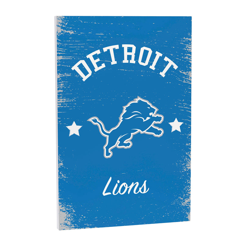 Detroit Lions Wood Wall Sign, 16x24