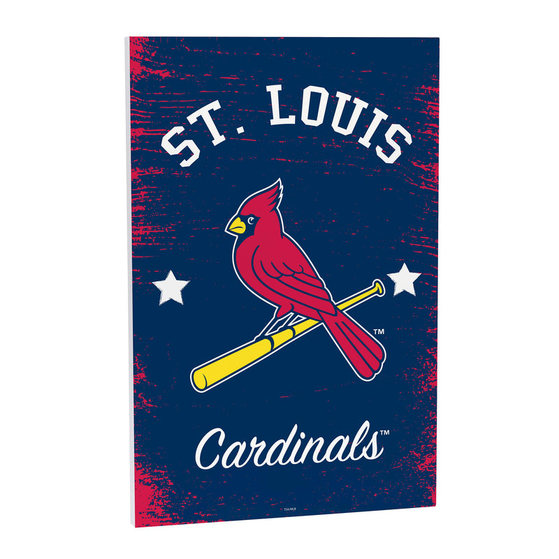St Louis Cardinals Wood Wall Sign, 16x24