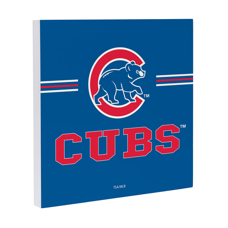 Chicago Cubs Wood Wall Sign, 12x12
