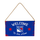 New York Rangers Wood Wall Sign, 6x11