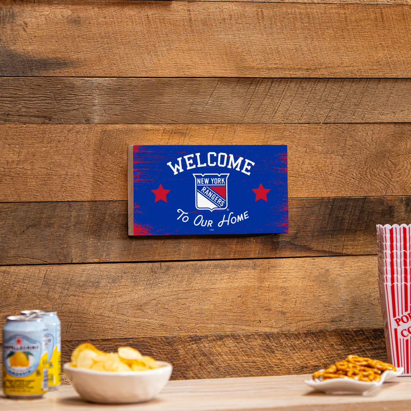New York Rangers Wood Wall Sign, 6x11