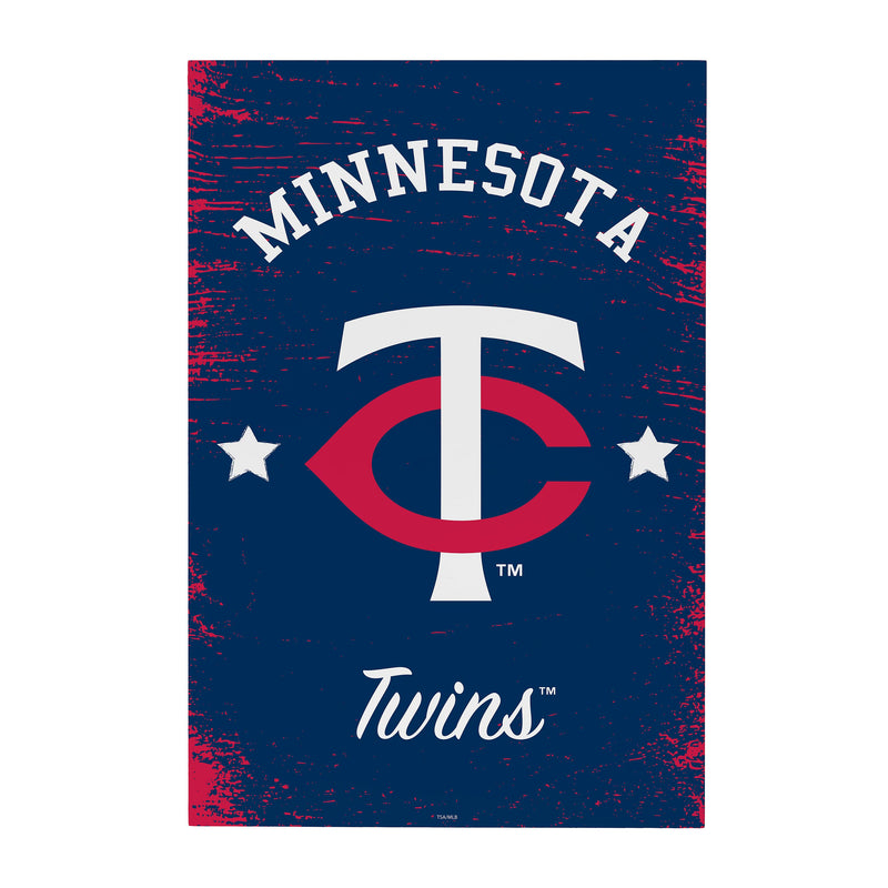 Minnesota Twins Wood Wall Sign, 16x24