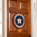 Houston Astros Round Door Decor with Hanging Rope, 18x18