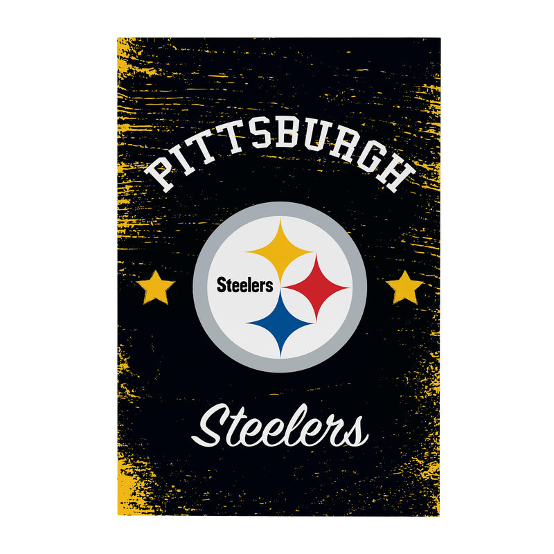 Pittsburgh Steelers Wood Wall Sign, 16x24