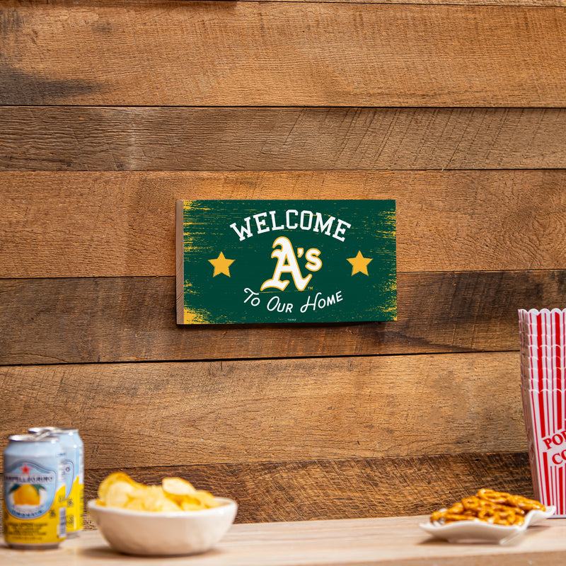 Athletics Wood Wall Sign, 6x11