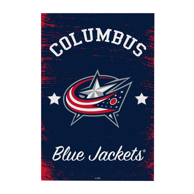 Columbus Blue Jackets Wood Wall Sign, 16x24