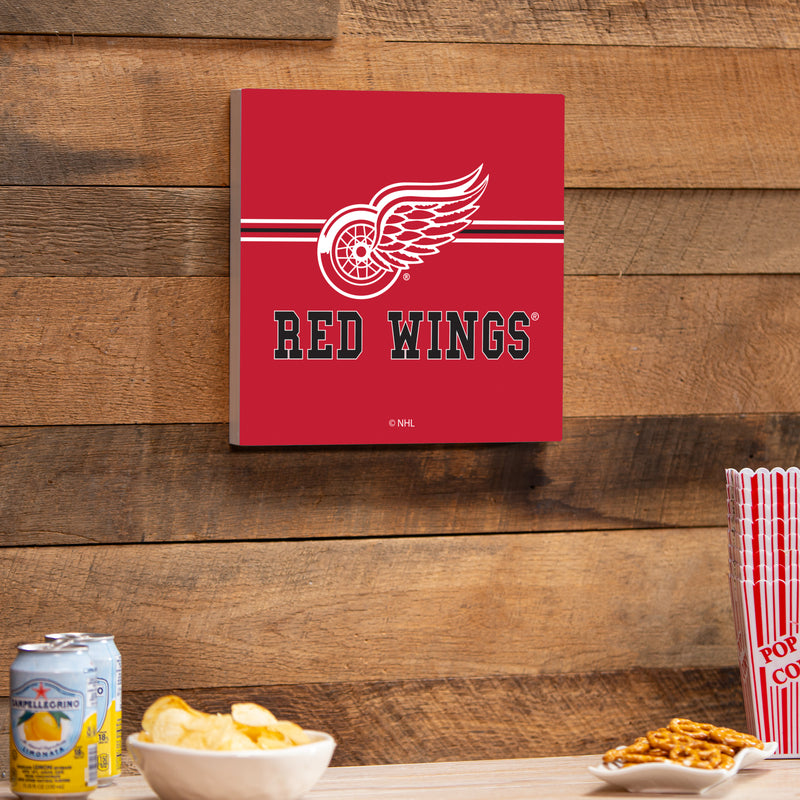 Detroit Red Wings Wood Wall Sign, 12x12