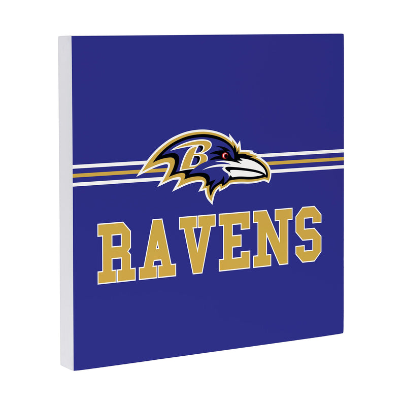 Baltimore Ravens Wood Wall Sign, 12x12