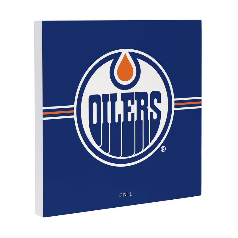 Edmonton Oilers Wood Wall Sign, 12x12