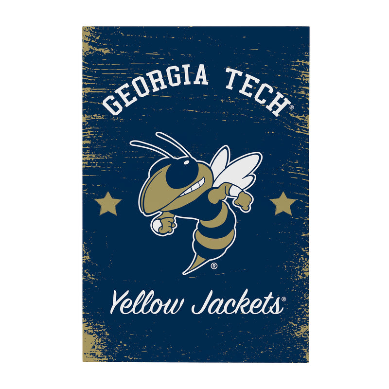 Georgia Tech Wood Wall Sign, 16x24