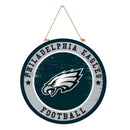 Philadelphia Eagles Round Door Decor with Hanging Rope, 18x18