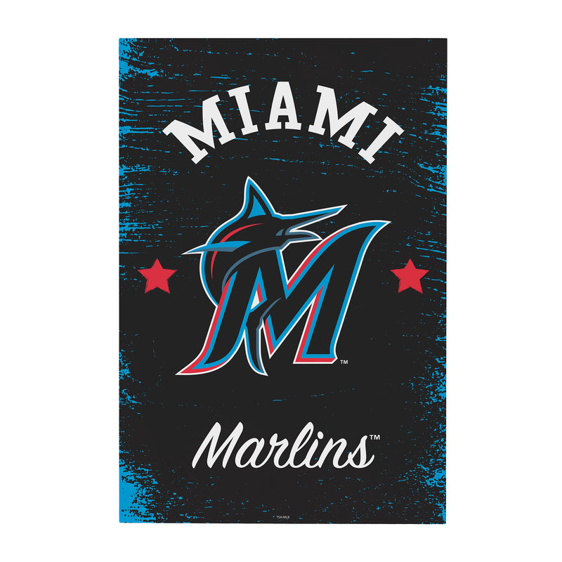 Miami Marlins Wood Wall Sign, 16x24
