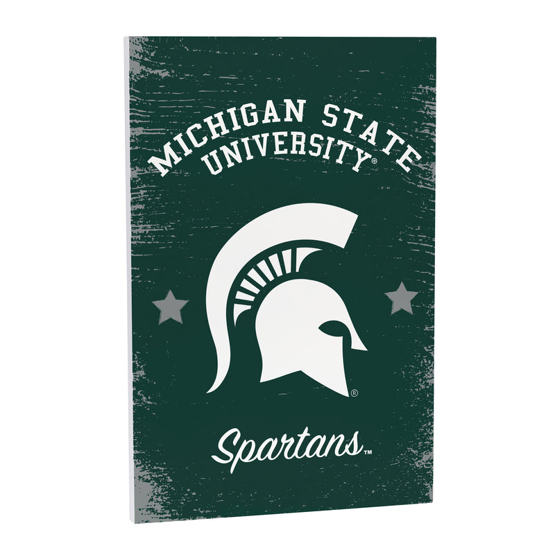Michigan State University Wood Wall Sign, 16x24