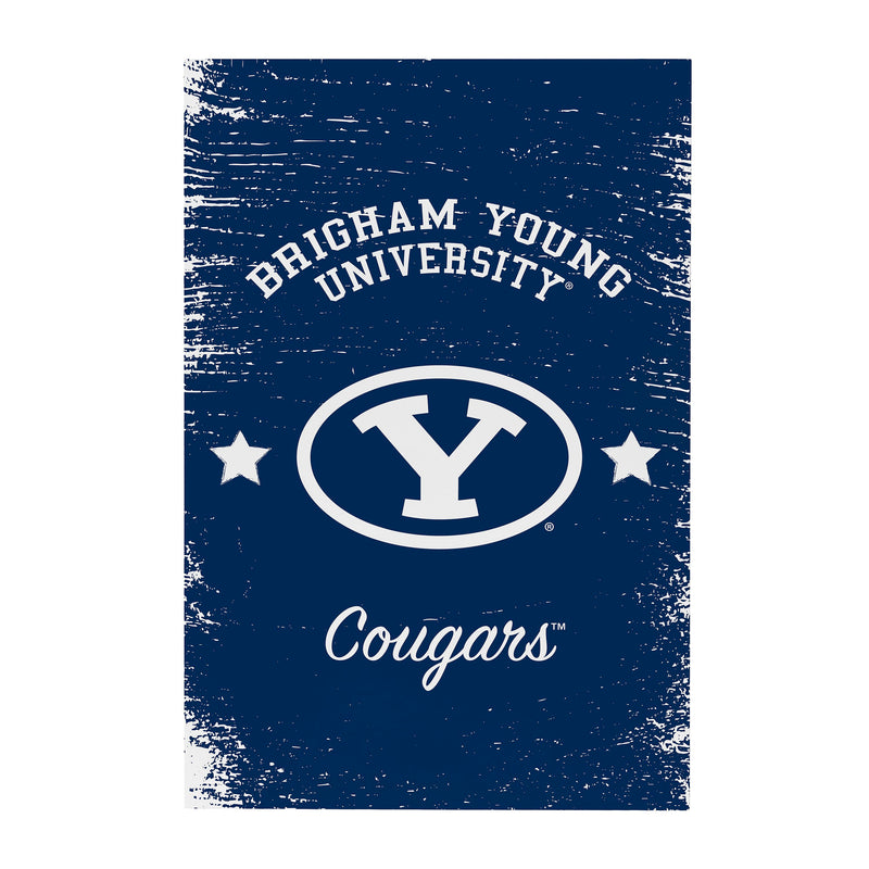 Brigham Young University Wood Wall Sign, 16x24