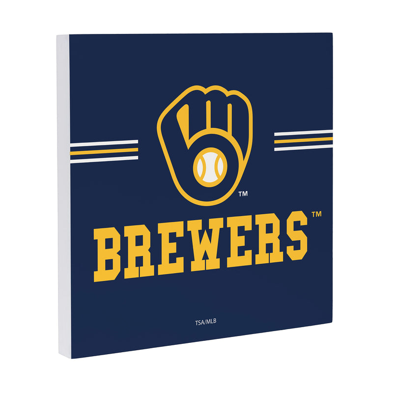 Milwaukee Brewers Wood Wall Sign, 12x12