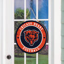 Chicago Bears Round Door Decor with Hanging Rope, 18x18