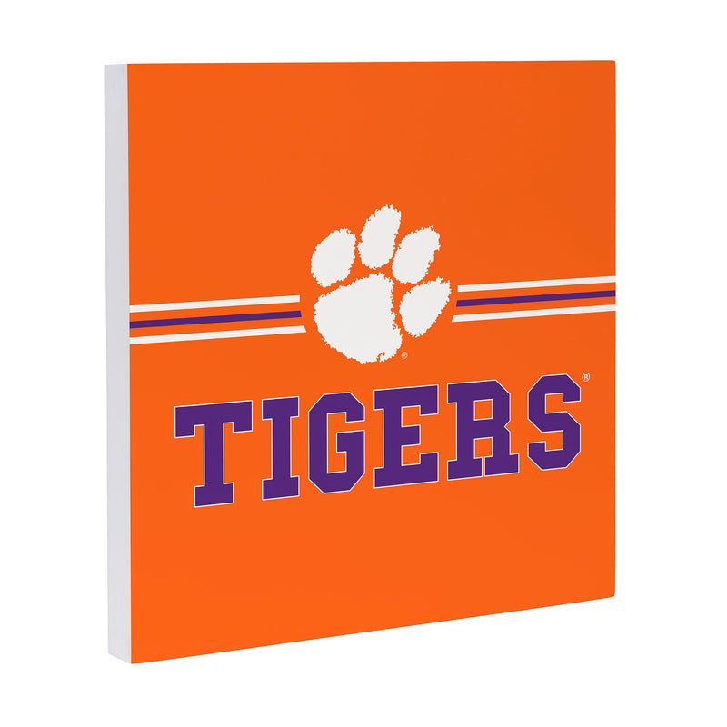 Clemson University Wood Wall Sign, 12x12