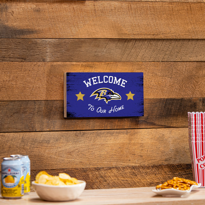Baltimore Ravens Wood Wall Sign, 6x11