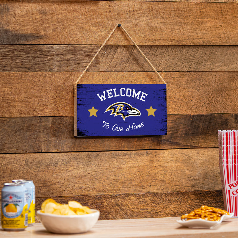 Baltimore Ravens Wood Wall Sign, 6x11