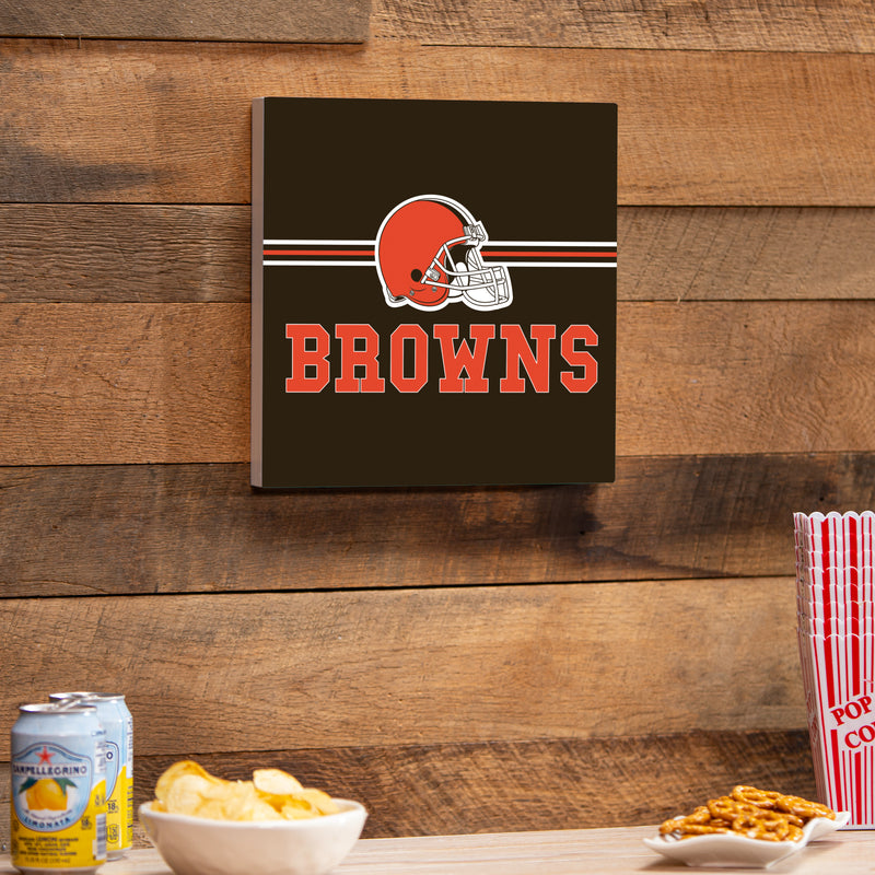 Cleveland Browns Wood Wall Sign, 12x12