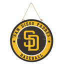 San Diego Padres Round Door Decor with Hanging Rope, 18x18