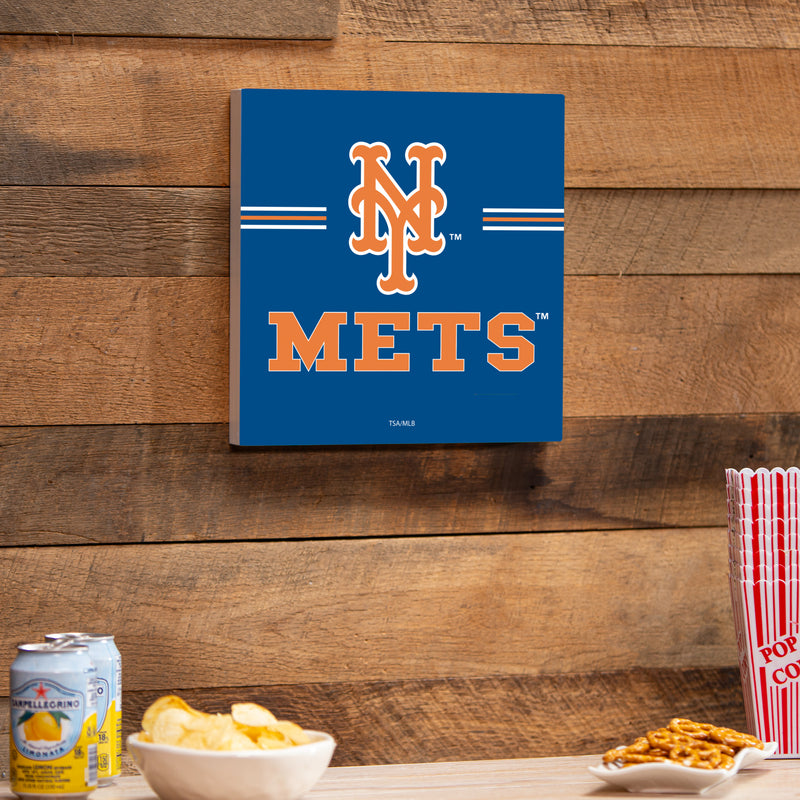 New York Mets Wood Wall Sign, 12x12