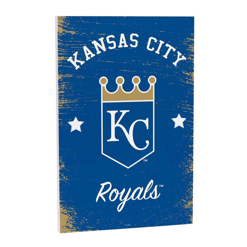 Kansas City Royals Wood Wall Sign, 16x24