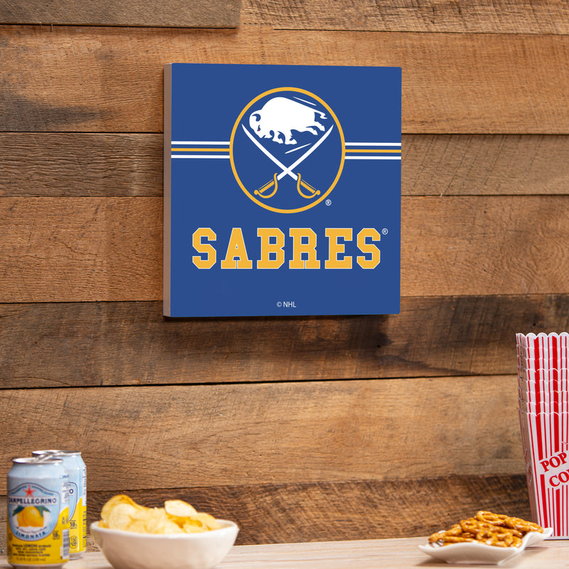Buffalo Sabres Wood Wall Sign, 12x12