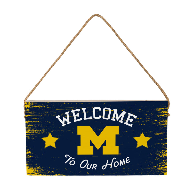 University Of Michigan Wood Wall Sign, 6x11